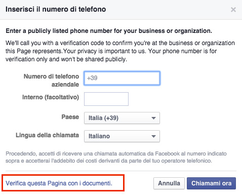 Pagina Ufficiale Facebook